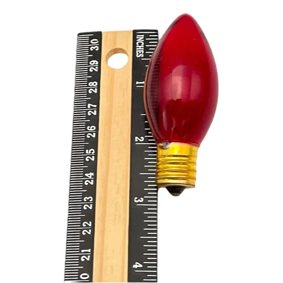 Vintage 90s Replacement Christmas Light bulbs RED New in Box - Picture 6 of 7